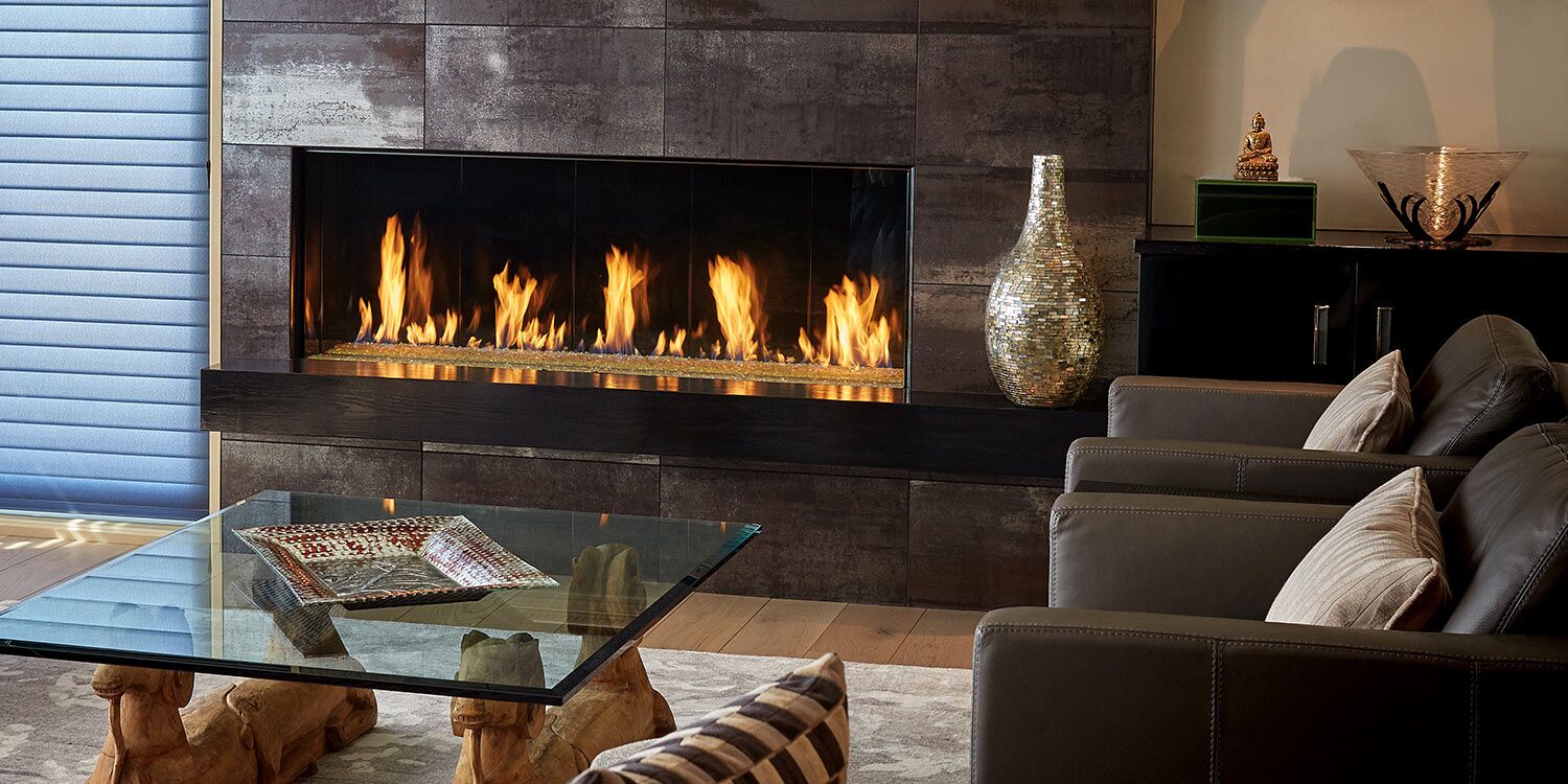 DaVinci Collection - Single-Sided Linear Gas Fireplace - DaVinci Gas Fireplace & Outdoor Fire