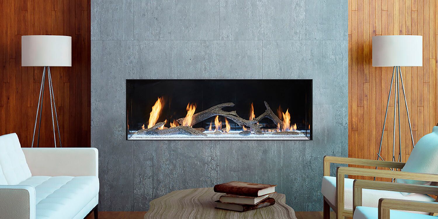 DaVinci Collection - Single-Sided Linear Gas Fireplace - DaVinci Gas Fireplace & Outdoor Fire