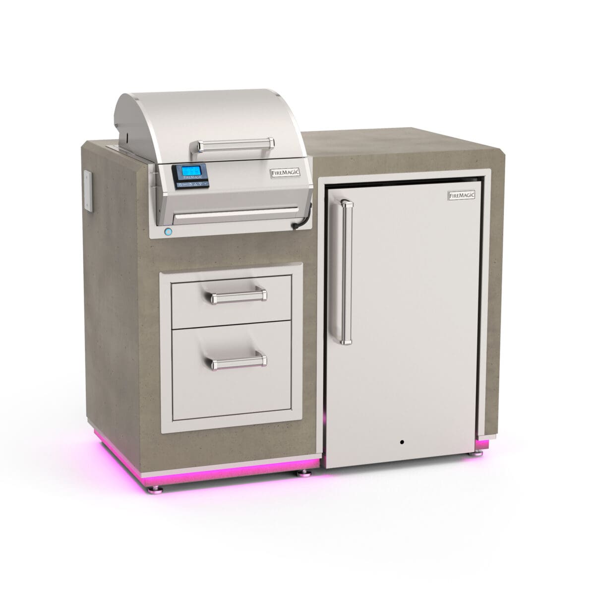 Fire Magic - Electric Grill Island Bundle with Refrigerator - Fire Magic